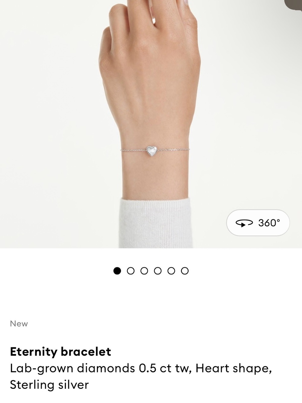 Swarovski Sterling Silver Heart Bracelet in Silver